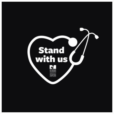 Stand With Us Face Mask (Black) Design