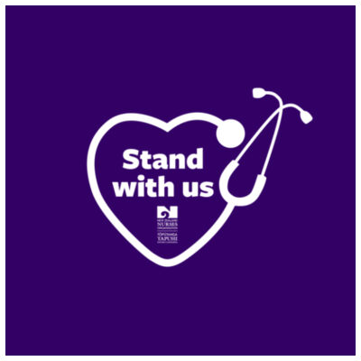 Stand With Us Face Mask (Purple) Design