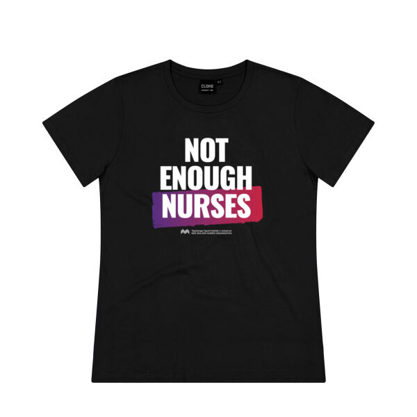Not enough nurses / Will strike for patient safety - Cloke Womens Silhouette Tee V2 Thumbnail